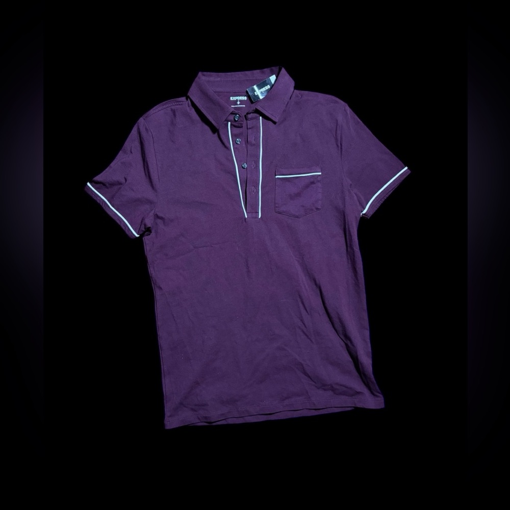 **NWT** Express Maroon Purple Polo Shirt